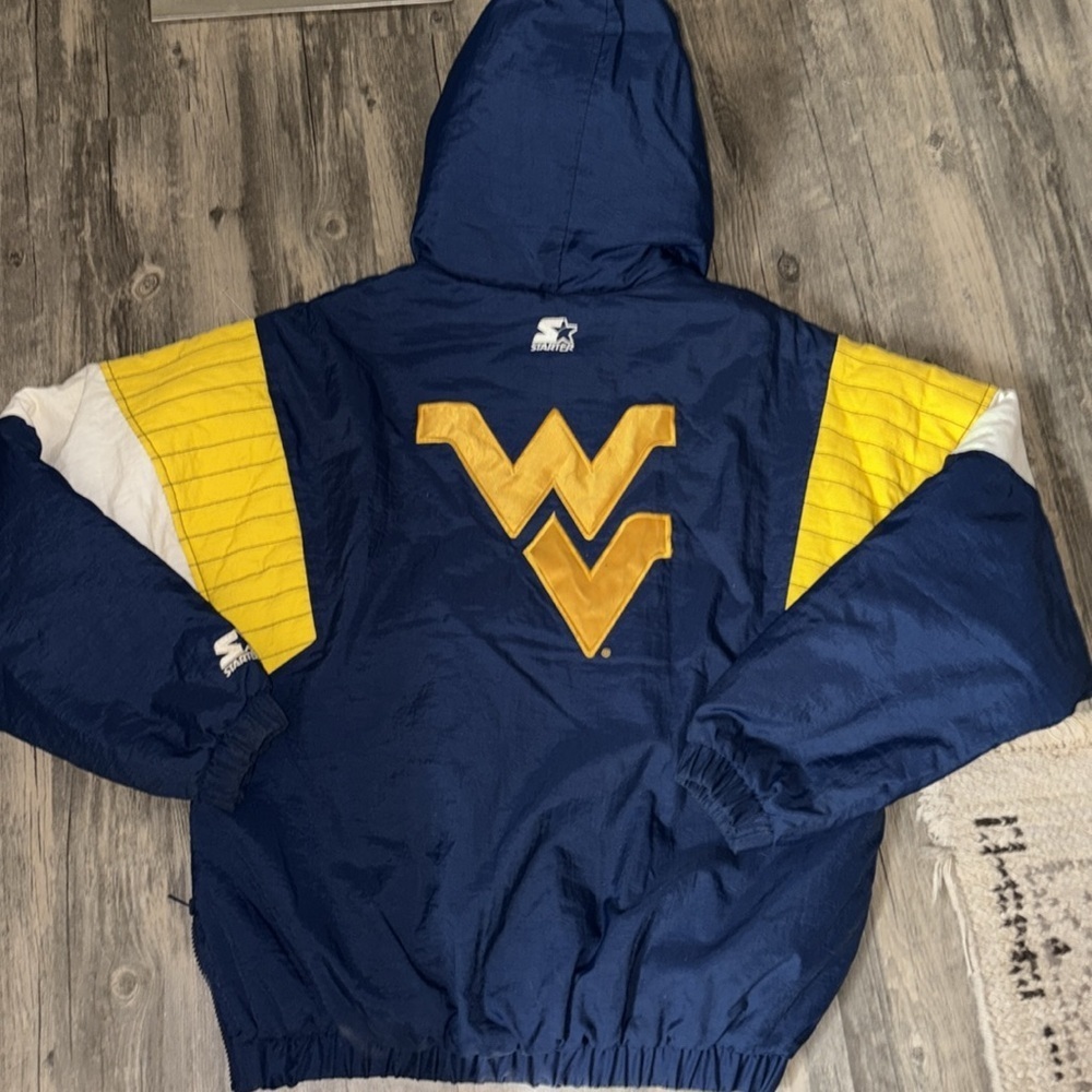 West Virginia Mountaineers Starter 90s Pullover Kangaroo Pocket VINTAGE- RARE sm - Picture 9 of 10